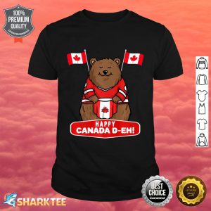 Canadian Maple Leaf Flag Funny Happy Canada Day D-EH Premium Shirt