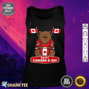 Canadian Maple Leaf Flag Funny Happy Canada Day D-EH Premium Tank Top