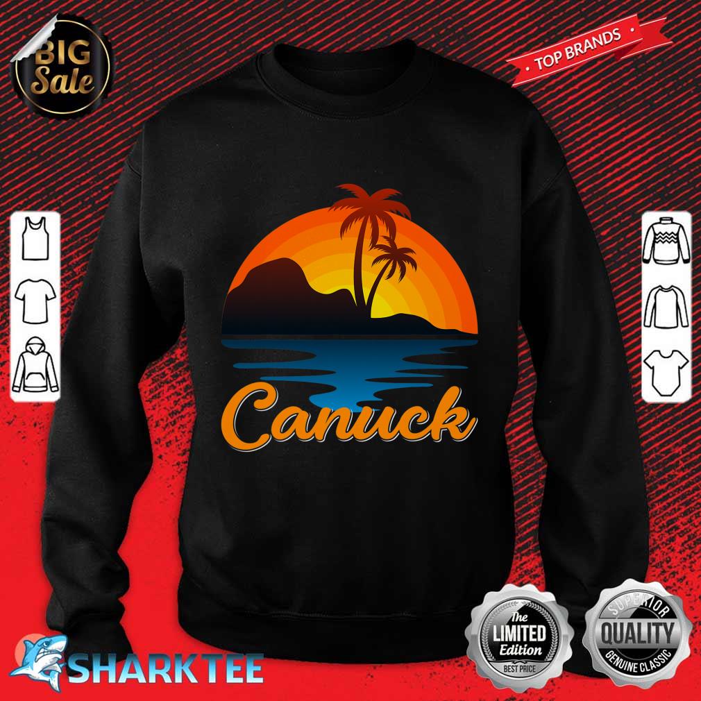 Canuck Vancouver Palm Tree Island Sunset Canada Sweatshirt