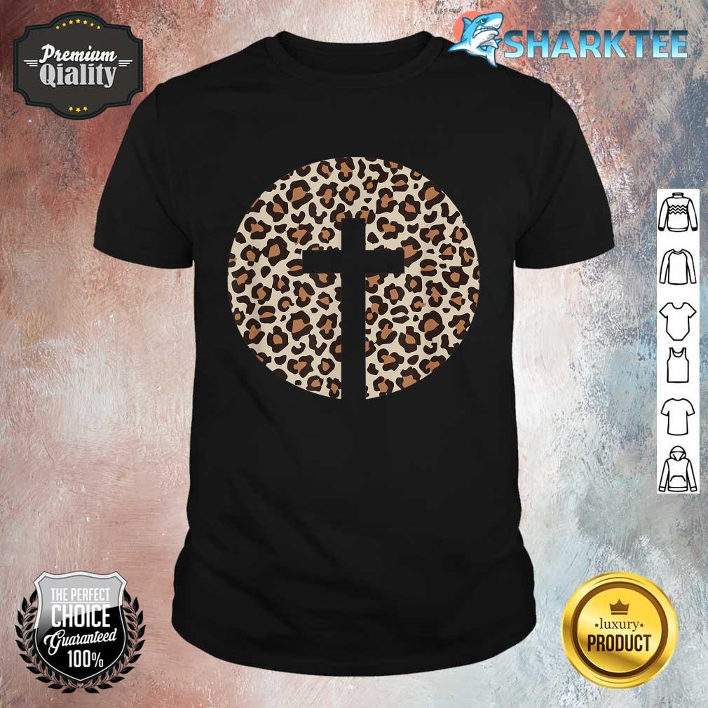 Cross Leopard Print Women Leopard Print Christian Shirt