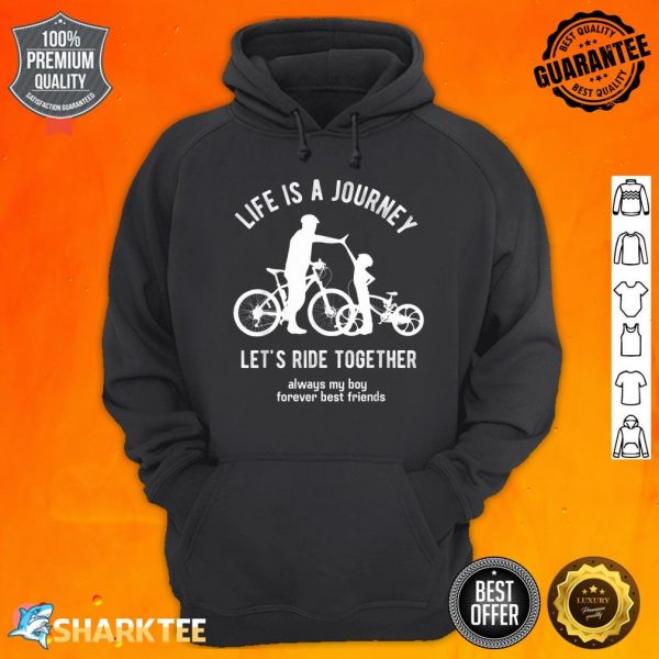 Cycling Dad and Son Shirt Bicycle Riding Father and Boy Gift Hoodie