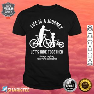 Cycling Dad and Son Shirt Bicycle Riding Father and Boy Gift Shirt