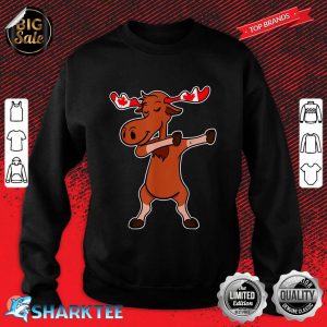 Dabbing Moose Dancing Canada Elk Canadian Flag Sweatshirt