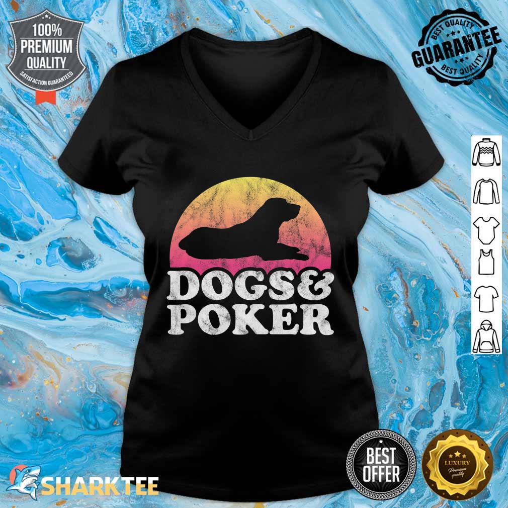 Dogs and Poker Mens Or Womens Dog V-neck 