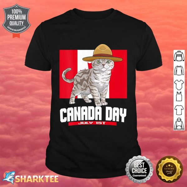 Domestic Shorthair Canada Day July 1st Patriotic Canada Shirt