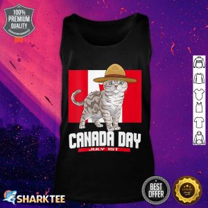 Domestic Shorthair Canada Day July 1st Patriotic Canada Tank top