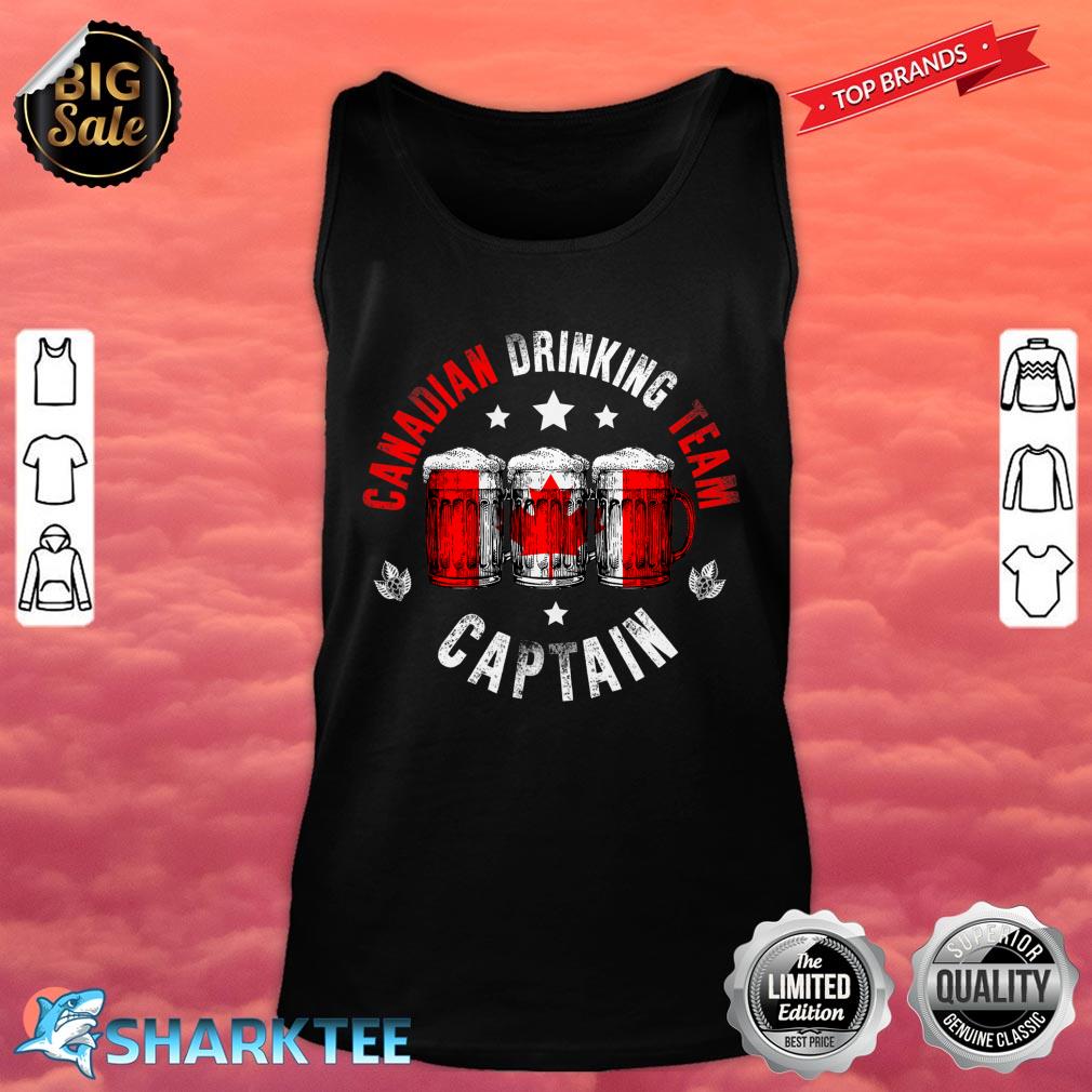 Drink Beer Can Canada Flag Funny Drinking Canadian Team Tank top