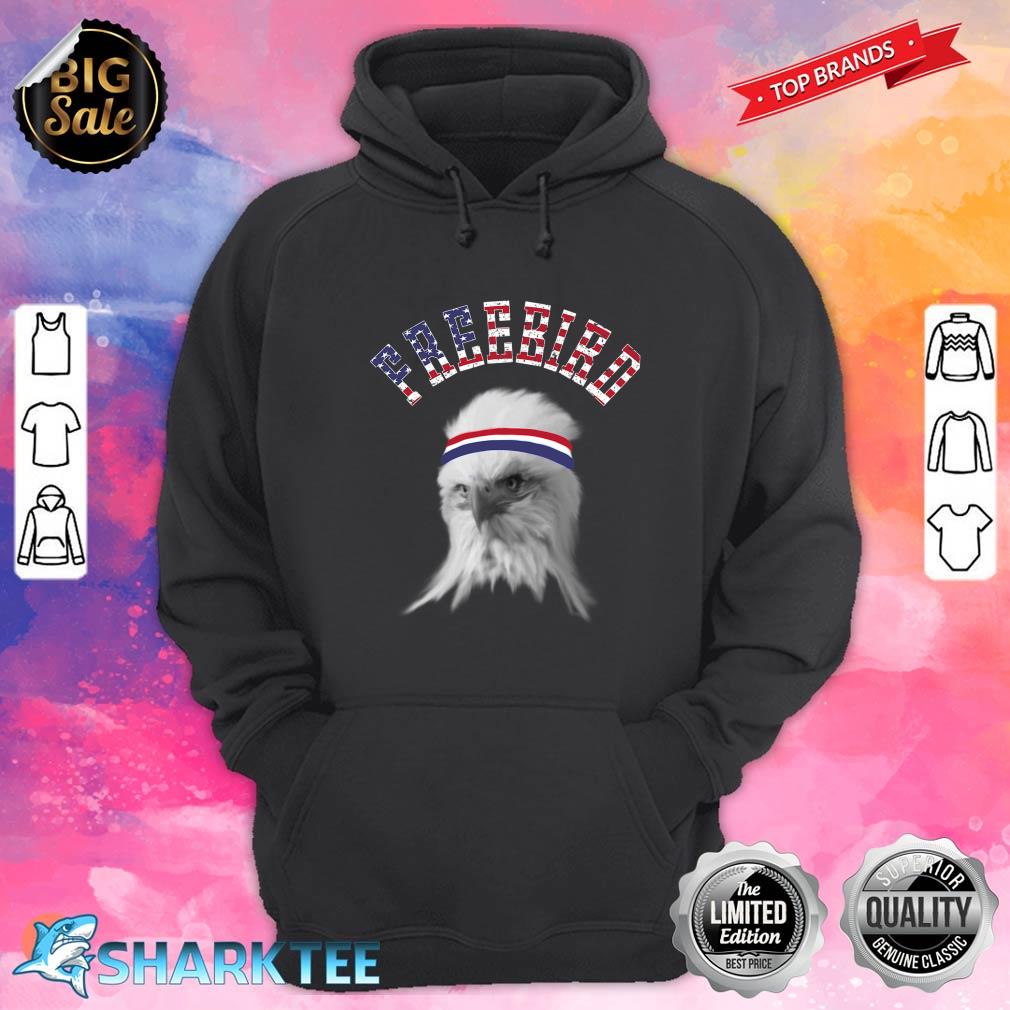 Funny Free Bird Merica Mullet Eagle Independence Day Hoodie 