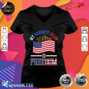 Funny My Favorite Color Is Freedom Independence Gift V-neck