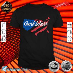 God Bless America Map For Day Independence July 4th Shirt
