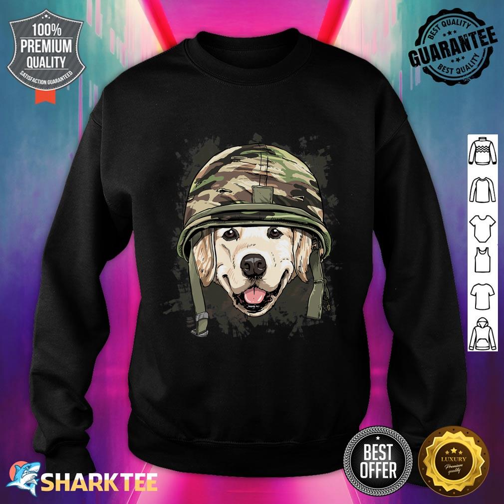 Golden Retriever Soldier Veteran Dog Army Dog Lover Sweatshirt 