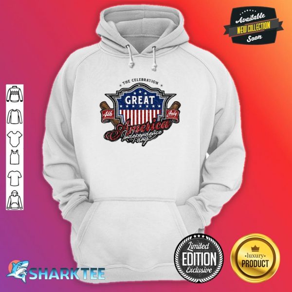 Great American Independence 4th Of July Memorial Flag Day Hoodie