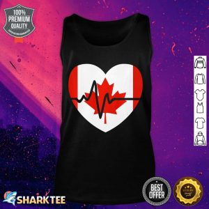 Happy Canada Day Funny Canadian Heart Beat Rate Nurse Tank Top