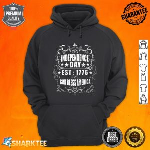 Independence Day 4th July 1776 God Bless America Premium Hoodie