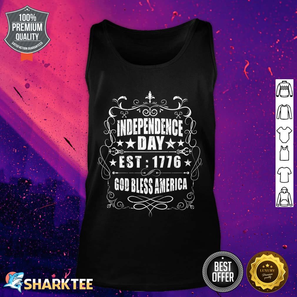 Independence Day 4th July 1776 God Bless America Premium Tank top