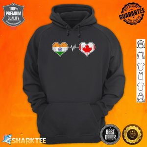 India Proud Flag Day Hindi Sikh Canada Canadian Heart Hoodie