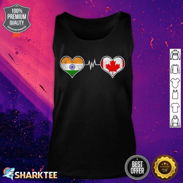 India Proud Flag Day Hindi Sikh Canada Canadian Heart Tank Top
