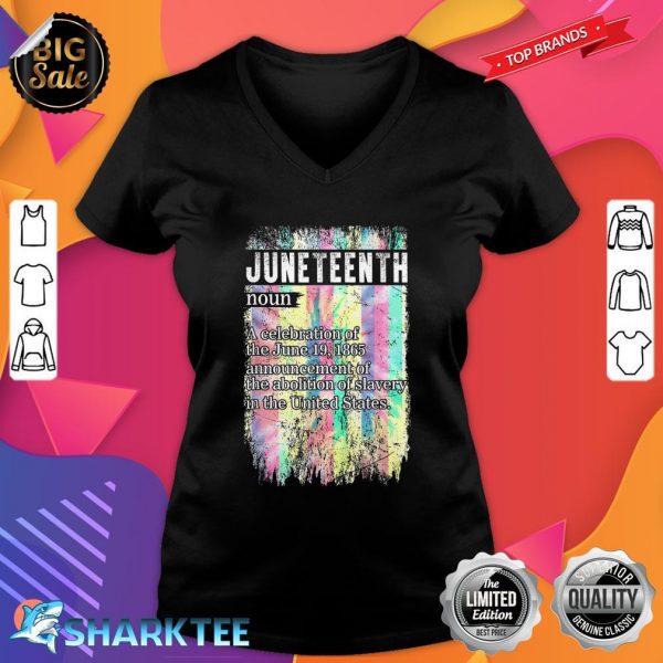 Juneteenth Freedom Day African American June 19th 1965 V-neck
