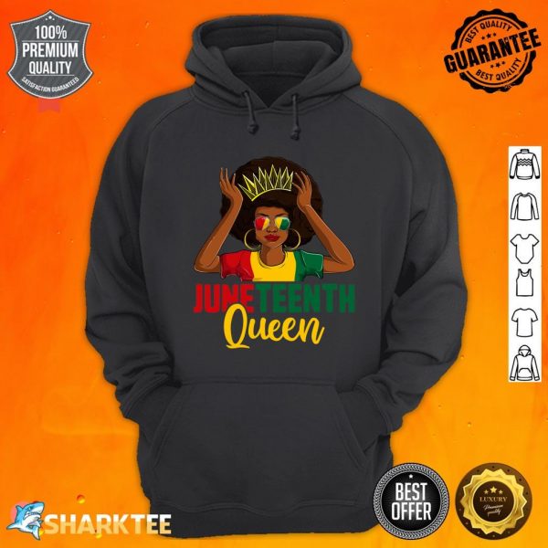 Juneteenth Women Afro Girl Juneteenth Black Queen Hoodie