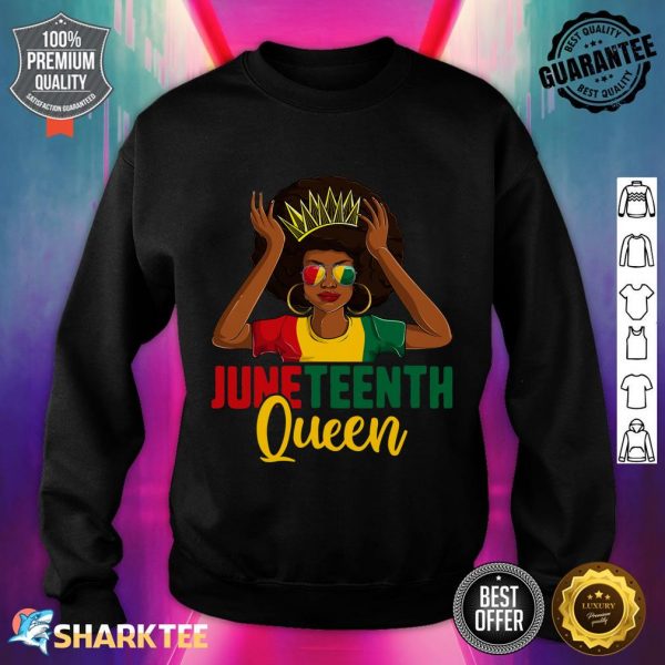 Juneteenth Women Afro Girl Juneteenth Black Queen Sweatshirt