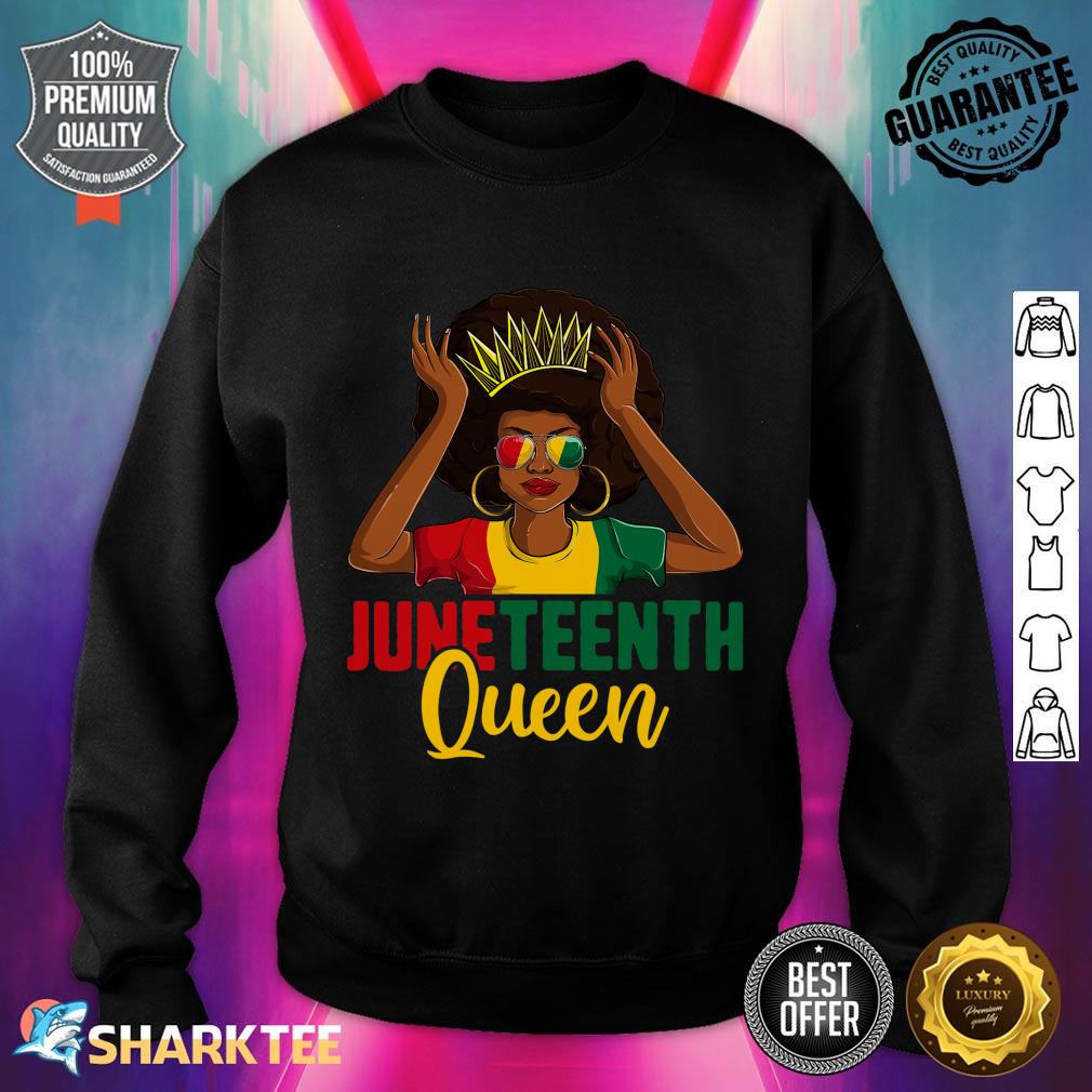 Juneteenth Women Afro Girl Juneteenth Black Queen Sweatshirt