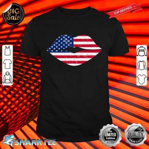 Lips American Flag Independence Day Shirt