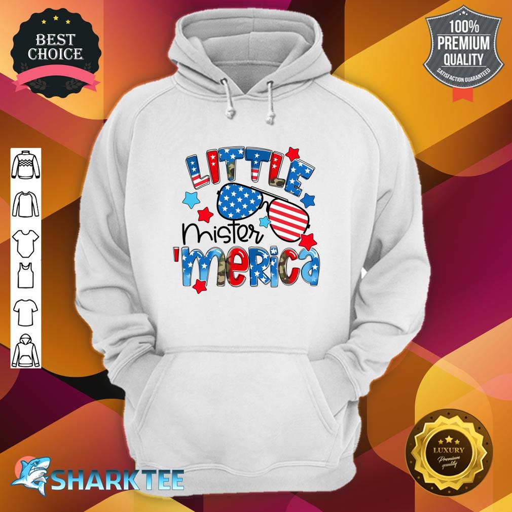 Little Mister Merica Independence Day 4th Of July Girls Hoodie 