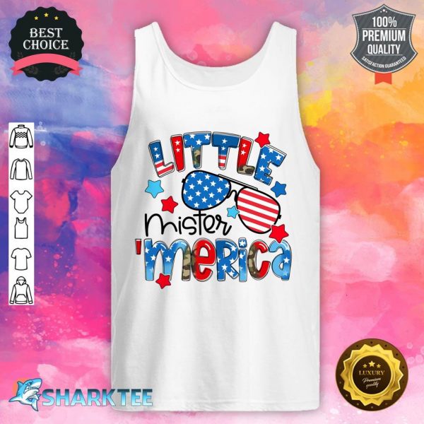Little Mister Merica Independence Day 4th Of July Girls Tank Top