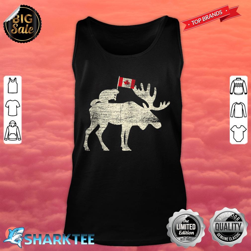 Maple Leaf Animal Canadian Flag Canada Tank top