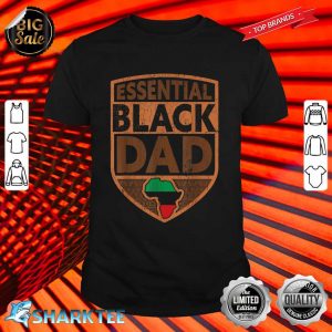 Mens Essential Black Dad African Father Shirt