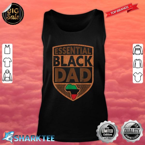 Mens Essential Black Dad African Father Tank Top