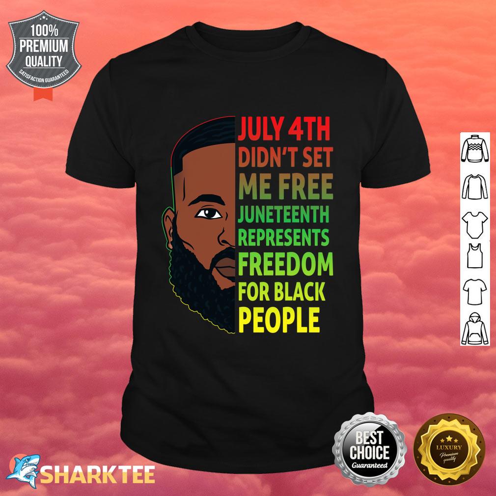 Mens Juneteenth Black King African American Freedom Men Shirt