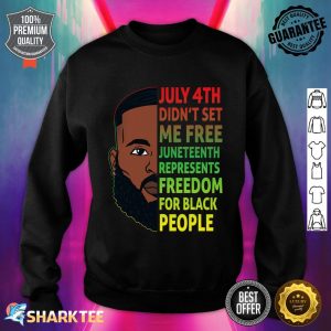 Mens Juneteenth Black King African American Freedom Men Sweatshirt