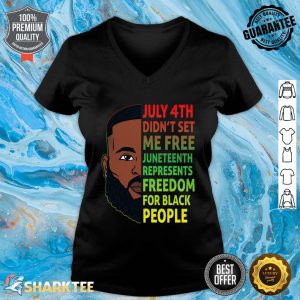 Mens Juneteenth Black King African American Freedom Men V-neck