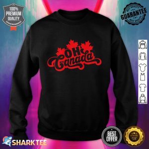 OH Canada Day Funny Maple Leaf Oh Canadian Flag color Premium Sweatshirt