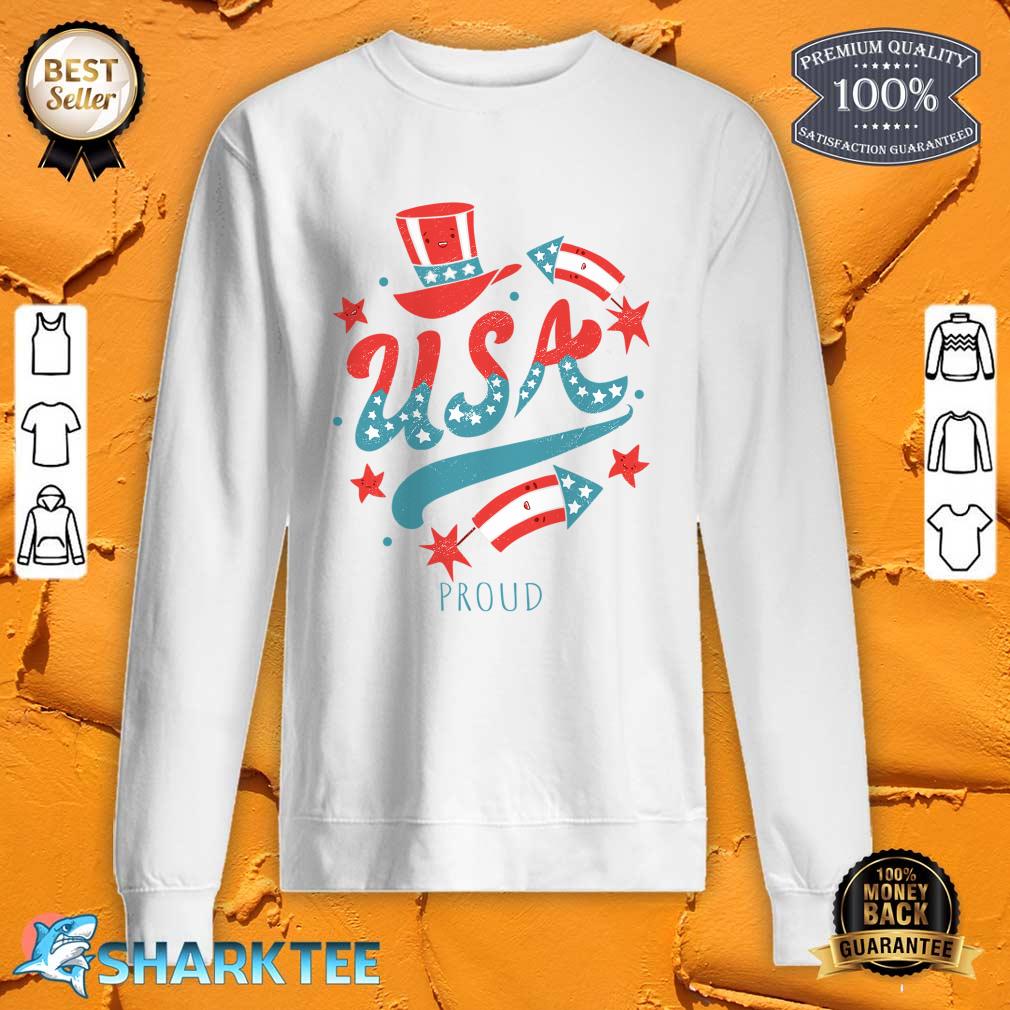Patriotic American Graphic Independence Day Sweatshirt