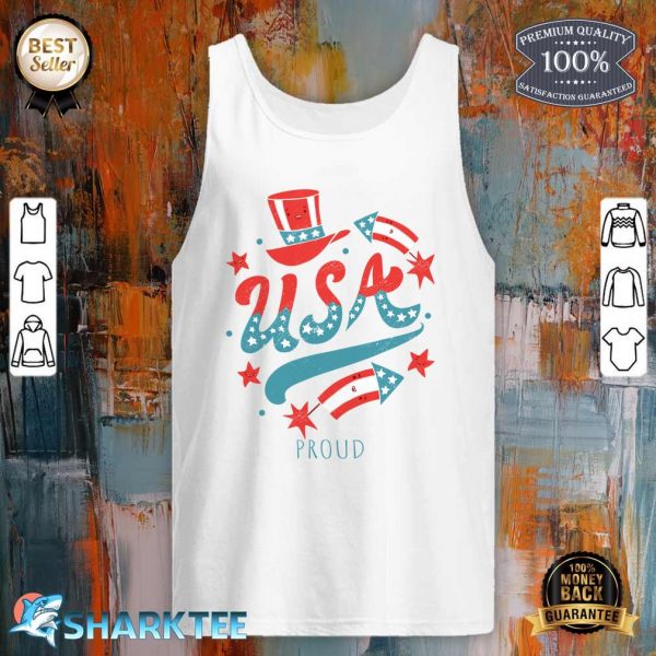 Patriotic American Graphic Independence Day Tank Top