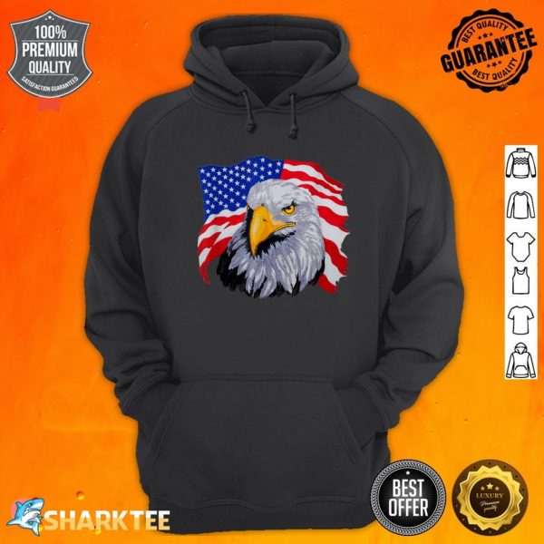 Patriotic Eagle Shirt 4th Of July USA American Flag Hoodie