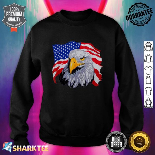 Patriotic Eagle Shirt 4th Of July USA American Flag Sweatshirt
