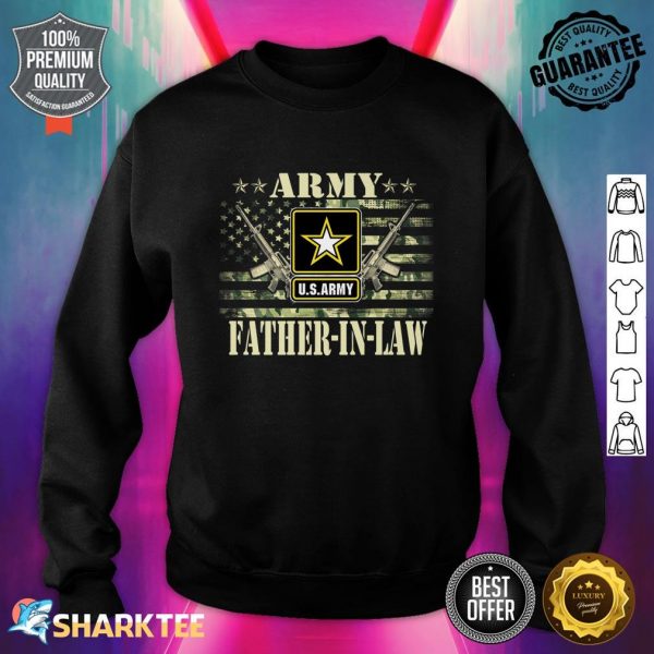 Proud Army Father-In-Law Shirt United States USA Flag Mother Premium Sweatshirt