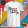 Retro USA American Flag Patriotic Independence 4th Of July Premium Shirt