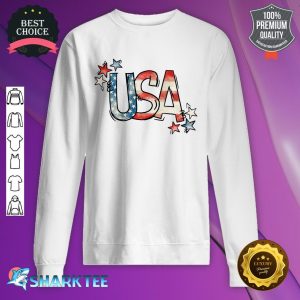 Retro USA American Flag Patriotic Independence 4th Of July Premium Sweatshirt