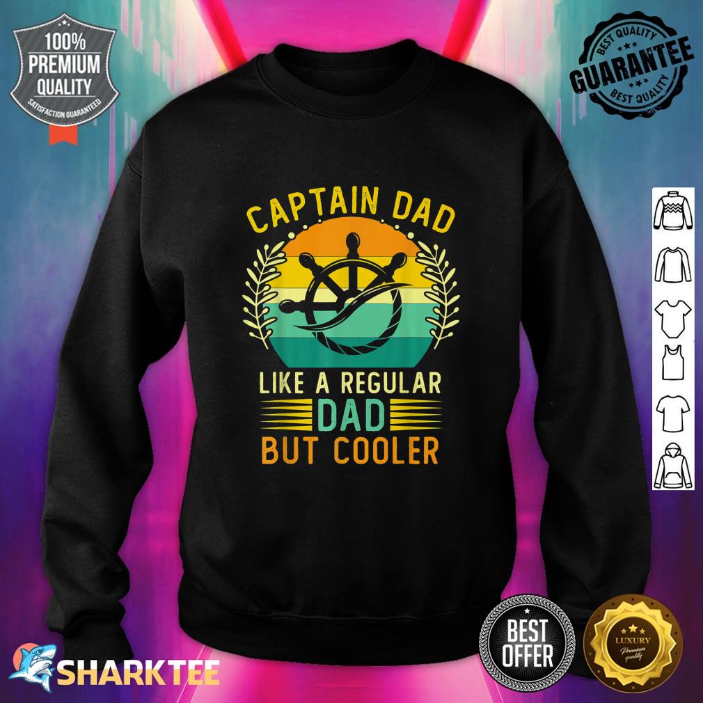 Retro Vintage Captain Dad Father's Day Boat Sailor Boating Sweatshirt