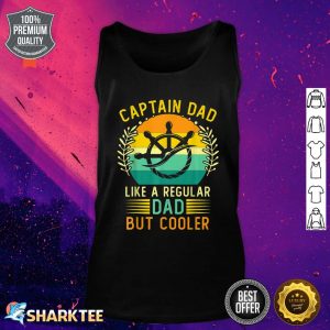 Retro Vintage Captain Dad Father's Day Boat Sailor Boating Tank top