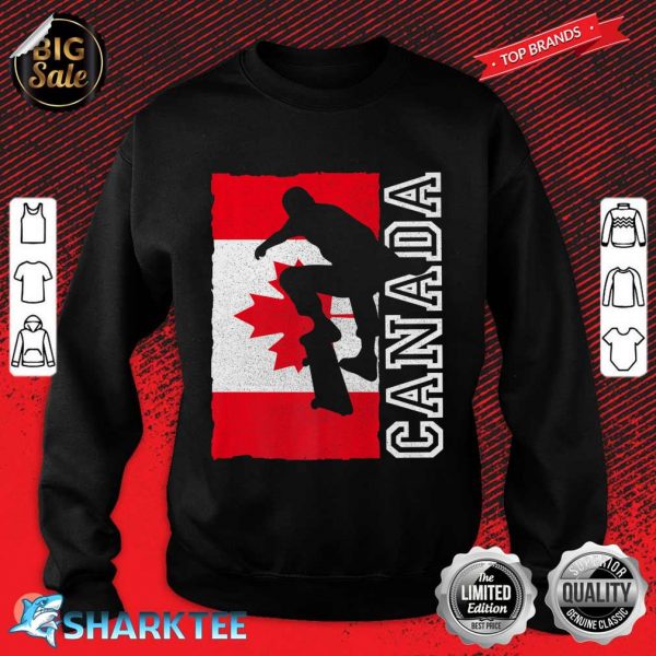 Skateboarding Canadian Patriotic Premium Sweatshirt