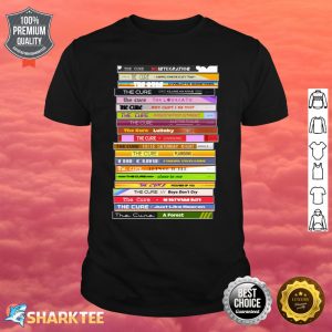The Sounds of The Cure Retro 80s CD Stack Fan Art Shirt
