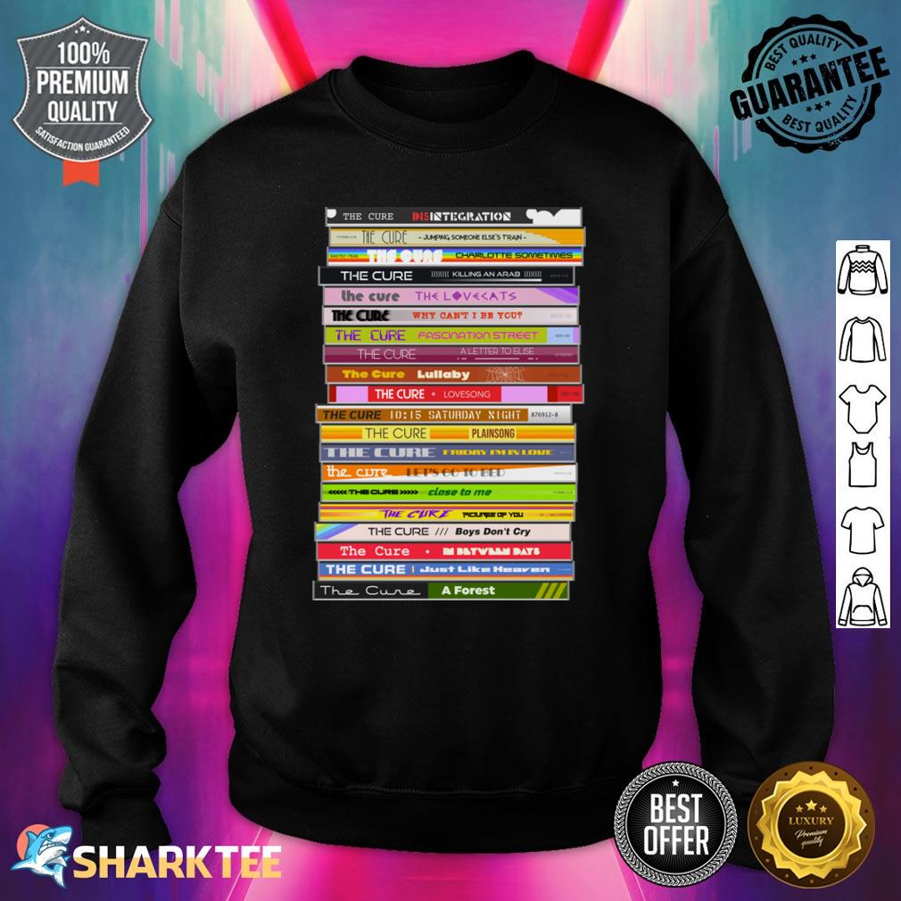 The Sounds of The Cure Retro 80s CD Stack Fan Art Sweatshirt