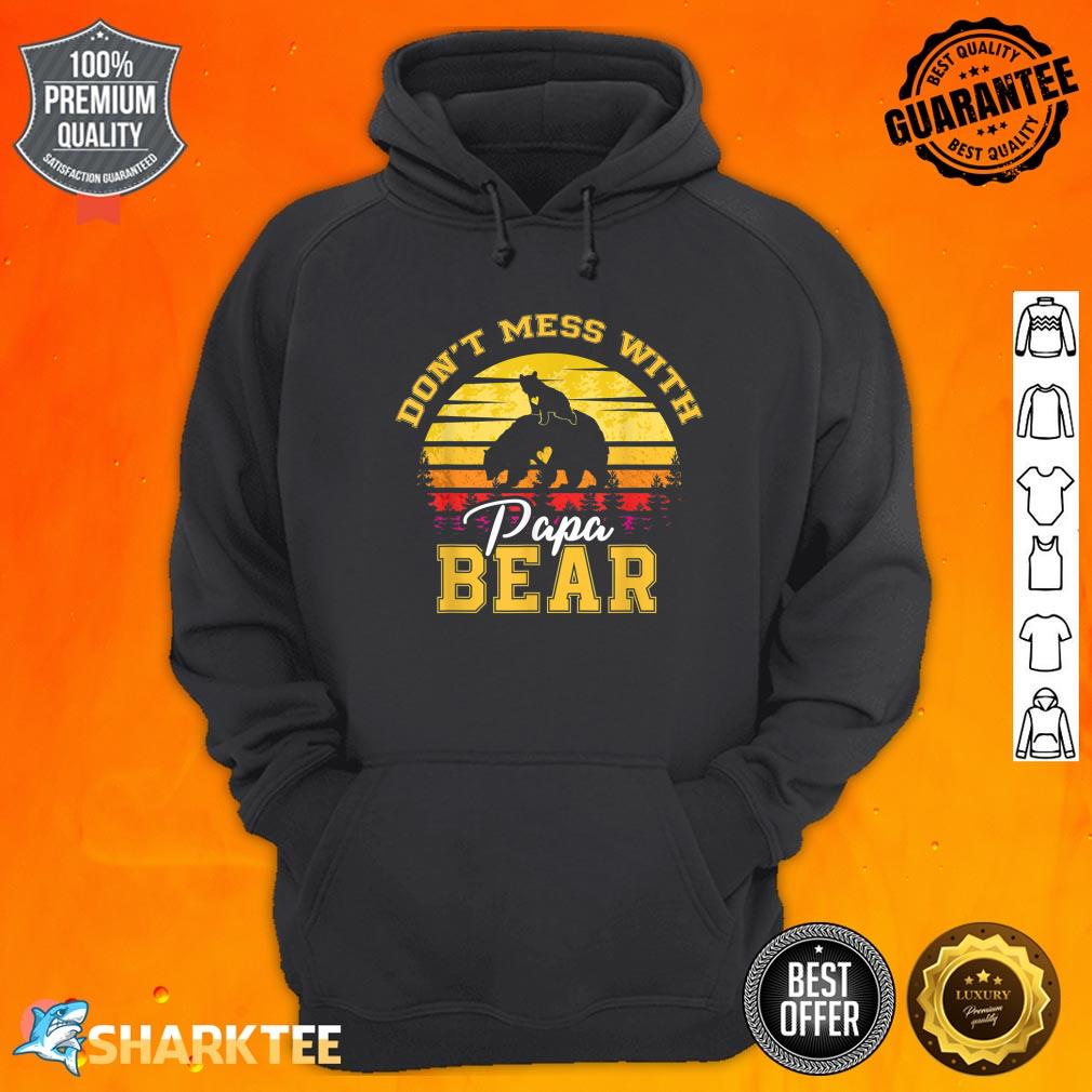 Vintage Don't Mess With Papa Bear Mothers Day Fathers Day Hoodie