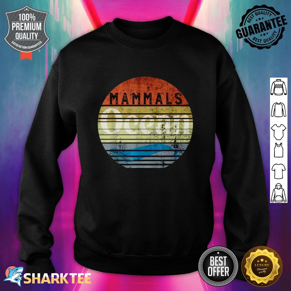 Vintage Whale Cute Ocean Mammals Funny Design Ocean Sweatshirt