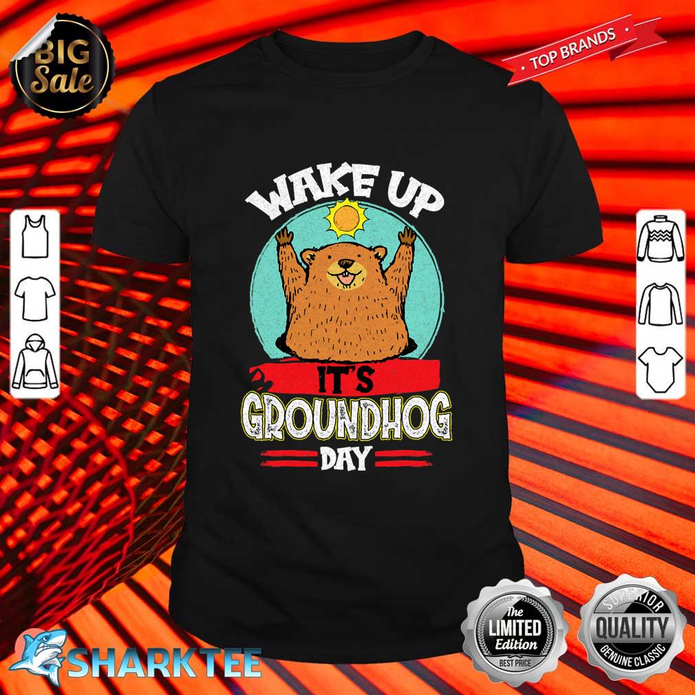 Wake Up Its Groundhog Day Funny Happy Groundhog Pajama Shirt